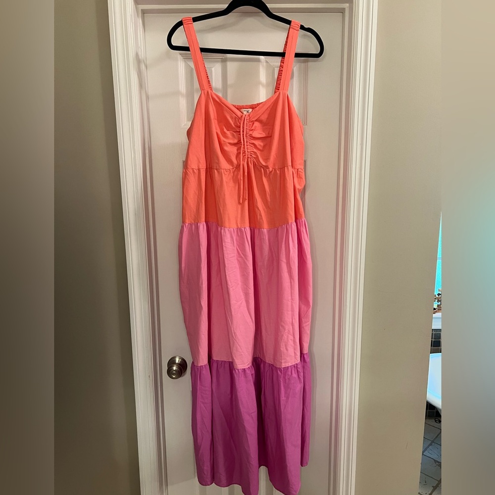 Terra & Sky Coral Smocked Dress